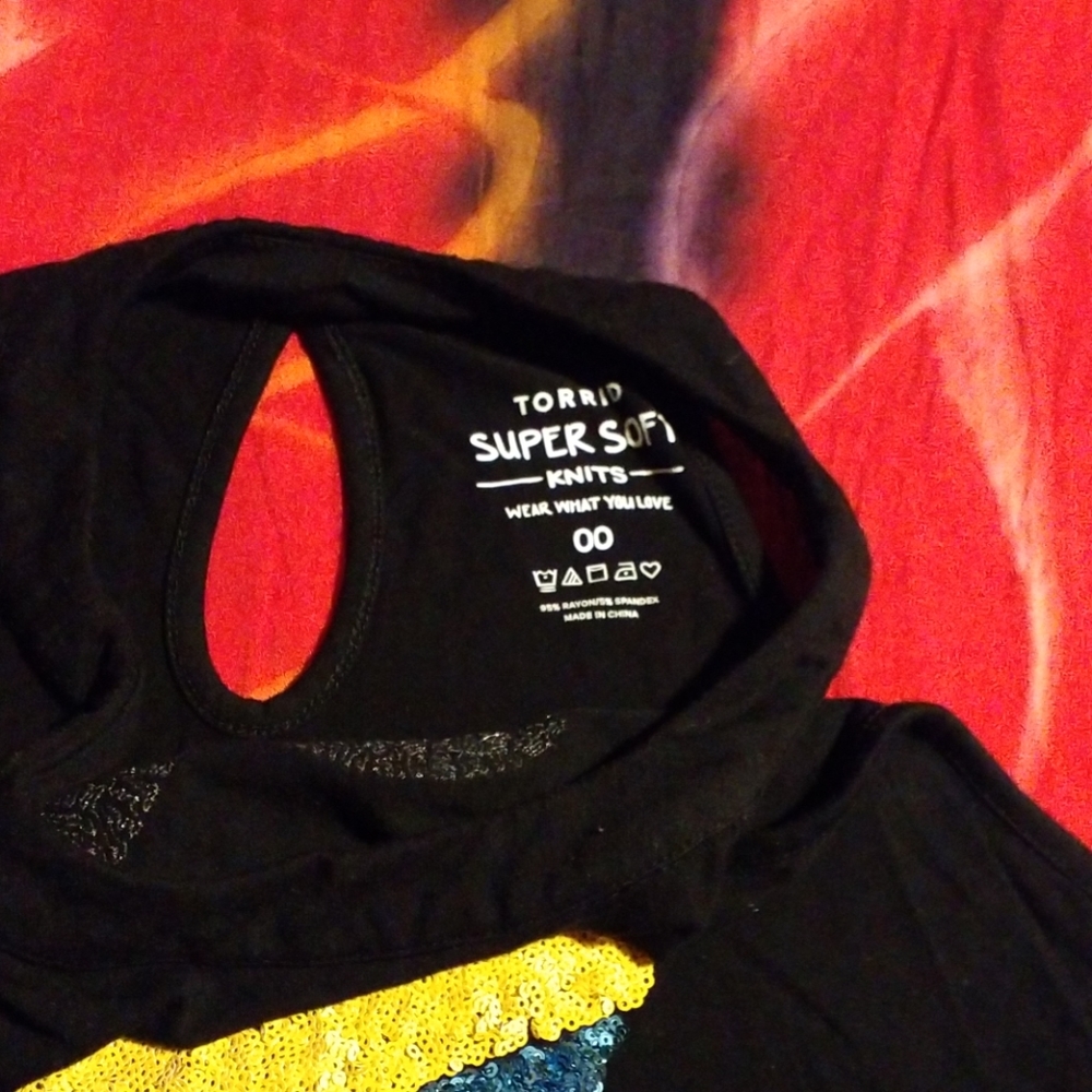 TORRID SLEEVELESS TANK SIZE 00 - Picture 3 of 5